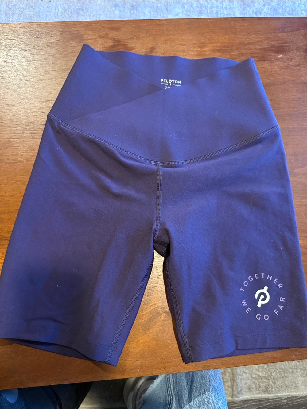 Peloton Deep Purple High-Waist Bike Shorts size small